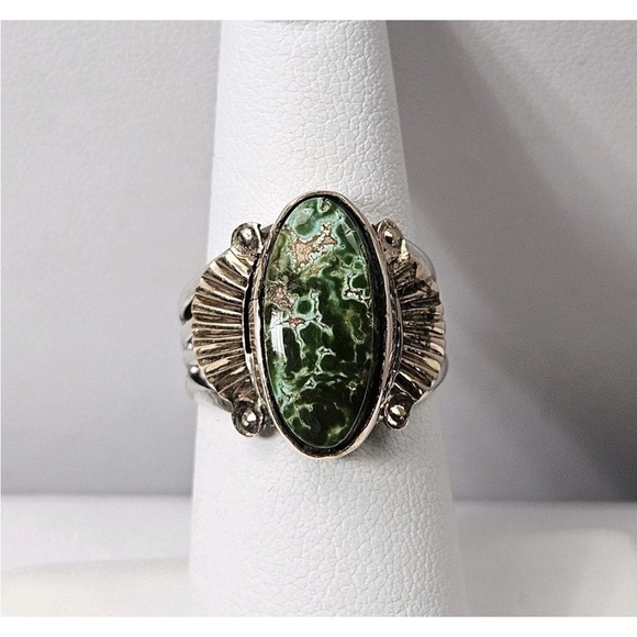 Signed sterling silver ring size 6.25 damele? high grade - Picture 2 of 9